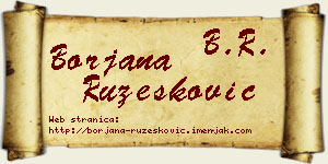 Borjana Ružesković vizit kartica